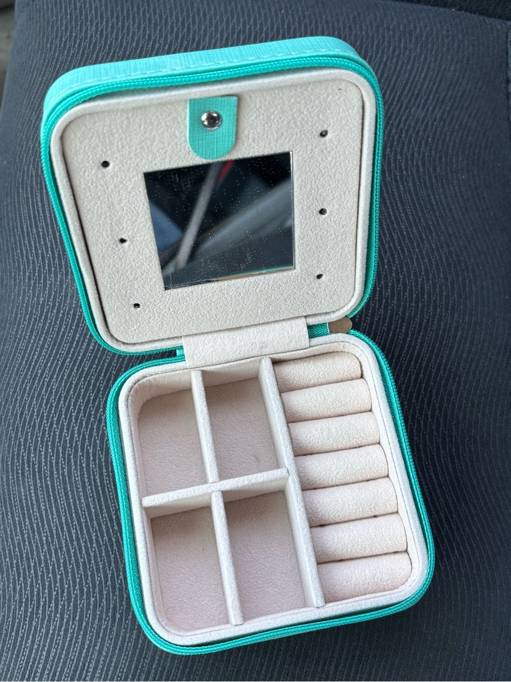 Norm’s Jewels TRAVEL JEWELRY BOX CARRYING CASE Turquoise Teal Blue Accessories